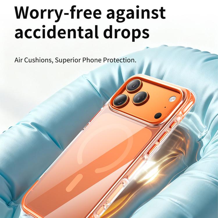 Custodia per telefono magnetica in acrilico trasparente con airbag sottovuoto, For iPhone 17 Pro Max, For iPhone 17 Pro, For iPhone 17