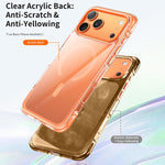 Custodia per telefono magnetica in acrilico trasparente con airbag sottovuoto, For iPhone 17 Pro Max, For iPhone 17 Pro, For iPhone 17