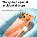 Custodia per telefono magnetica in acrilico trasparente con airbag sottovuoto, For iPhone 16 Pro Max, For iPhone 16 Pro, For iPhone 16, For iPhone 15 Pro Max, For iPhone 15 Pro, For iPhone 15