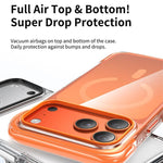 Custodia per telefono magnetica in acrilico trasparente con airbag sottovuoto, For iPhone 16 Pro Max, For iPhone 16 Pro, For iPhone 16, For iPhone 15 Pro Max, For iPhone 15 Pro, For iPhone 15