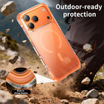 Custodia per telefono magnetica in acrilico trasparente con airbag sottovuoto, For iPhone 16 Pro Max, For iPhone 16 Pro, For iPhone 16, For iPhone 15 Pro Max, For iPhone 15 Pro, For iPhone 15