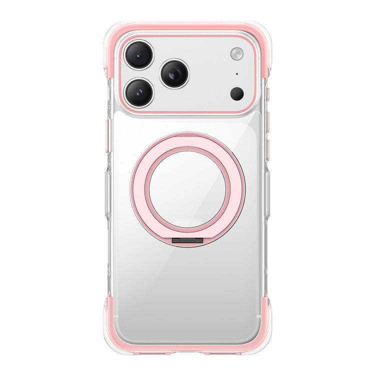 Custodia per telefono in acrilico trasparente con airbag sigillato sottovuoto e supporto magnetico girevole., For iPhone 17 Pro Max, For iPhone 17 Pro, For iPhone 17
