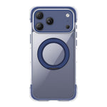 Custodia per telefono in acrilico trasparente con airbag sigillato sottovuoto e supporto magnetico girevole., For iPhone 17 Pro Max, For iPhone 17 Pro, For iPhone 17