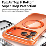 Custodia per telefono in acrilico trasparente con airbag sigillato sottovuoto e supporto magnetico girevole., For iPhone 17 Pro Max, For iPhone 17 Pro, For iPhone 17