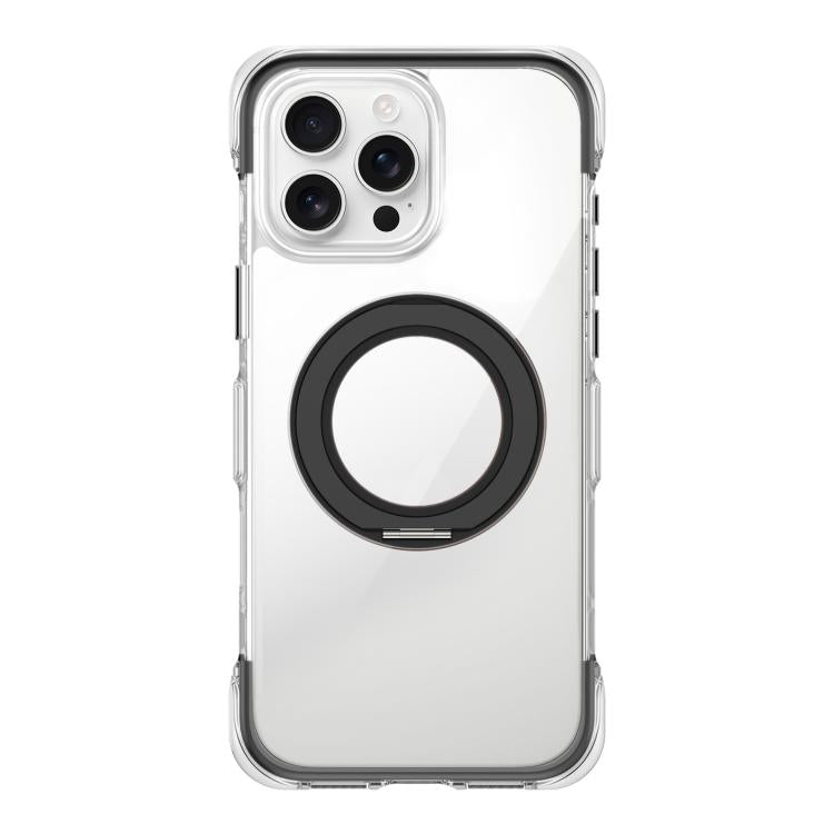 Custodia per telefono in acrilico trasparente con airbag sigillato sottovuoto e supporto magnetico girevole., For iPhone 16 Pro Max, For iPhone 16 Pro, For iPhone 16, For iPhone 15 Pro Max, For iPhone 15 Pro, For iPhone 15