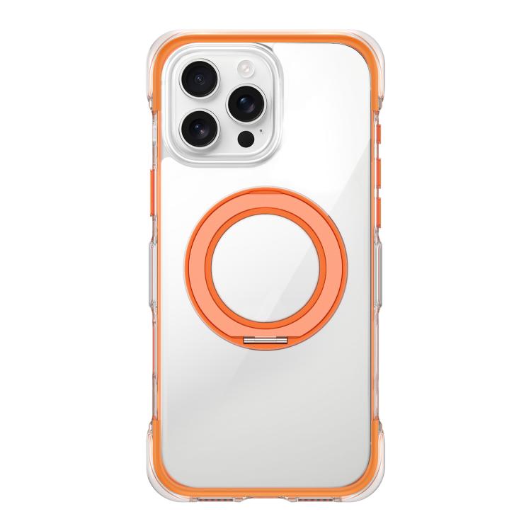 Custodia per telefono in acrilico trasparente con airbag sigillato sottovuoto e supporto magnetico girevole., For iPhone 16 Pro Max, For iPhone 16 Pro, For iPhone 16, For iPhone 15 Pro Max, For iPhone 15 Pro, For iPhone 15