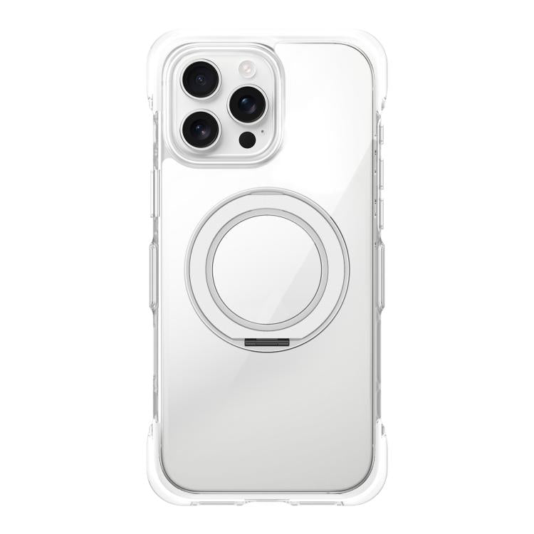 Custodia per telefono in acrilico trasparente con airbag sigillato sottovuoto e supporto magnetico girevole., For iPhone 16 Pro Max, For iPhone 16 Pro, For iPhone 16, For iPhone 15 Pro Max, For iPhone 15 Pro, For iPhone 15