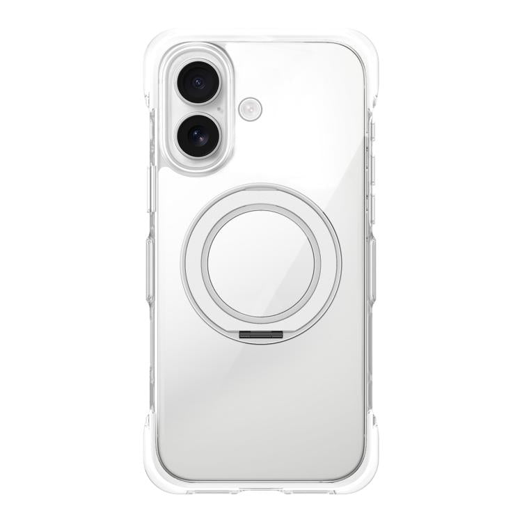 Custodia per telefono in acrilico trasparente con airbag sigillato sottovuoto e supporto magnetico girevole., For iPhone 16 Pro Max, For iPhone 16 Pro, For iPhone 16, For iPhone 15 Pro Max, For iPhone 15 Pro, For iPhone 15