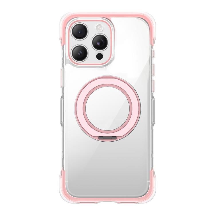 Custodia per telefono in acrilico trasparente con airbag sigillato sottovuoto e supporto magnetico girevole., For iPhone 16 Pro Max, For iPhone 16 Pro, For iPhone 16, For iPhone 15 Pro Max, For iPhone 15 Pro, For iPhone 15