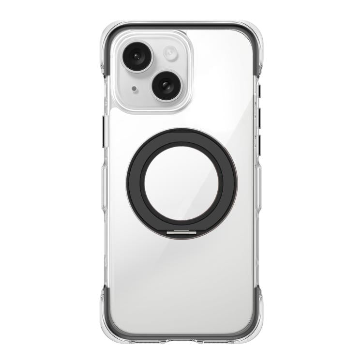 Custodia per telefono in acrilico trasparente con airbag sigillato sottovuoto e supporto magnetico girevole., For iPhone 16 Pro Max, For iPhone 16 Pro, For iPhone 16, For iPhone 15 Pro Max, For iPhone 15 Pro, For iPhone 15