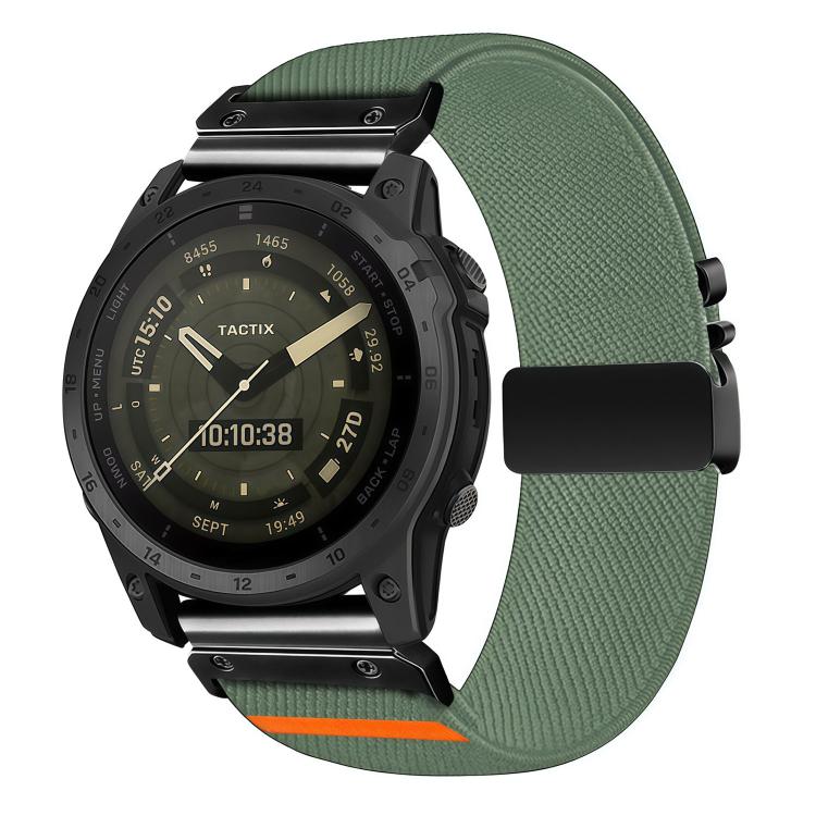 Cinturino per orologio in nylon elasticizzato con fibbia a paracadute e trama diagonale., For Gamin 26mm, For Gamin 22mm, For Gamin 20mm