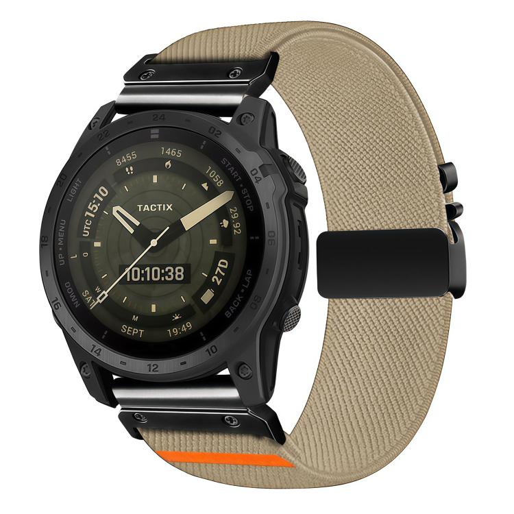 Cinturino per orologio in nylon elasticizzato con fibbia a paracadute e trama diagonale., For Gamin 26mm, For Gamin 22mm, For Gamin 20mm