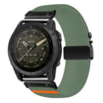 Cinturino per orologio in nylon elasticizzato con fibbia a paracadute e trama diagonale., For Gamin 26mm, For Gamin 22mm, For Gamin 20mm