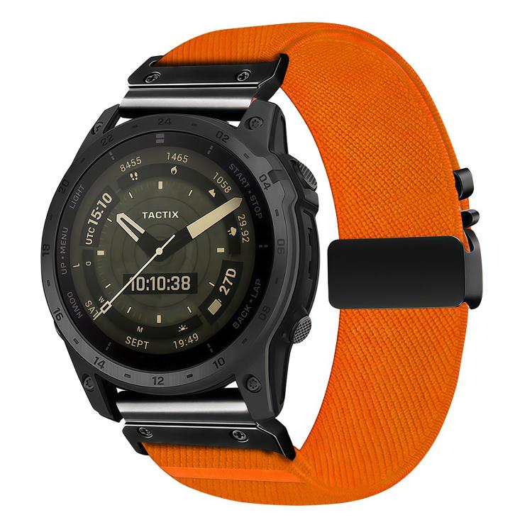 Cinturino per orologio in nylon elasticizzato con fibbia a paracadute e trama diagonale., For Gamin 26mm, For Gamin 22mm, For Gamin 20mm