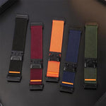 Cinturino per orologio in nylon elasticizzato con fibbia a paracadute e trama diagonale., For Gamin 26mm, For Gamin 22mm, For Gamin 20mm
