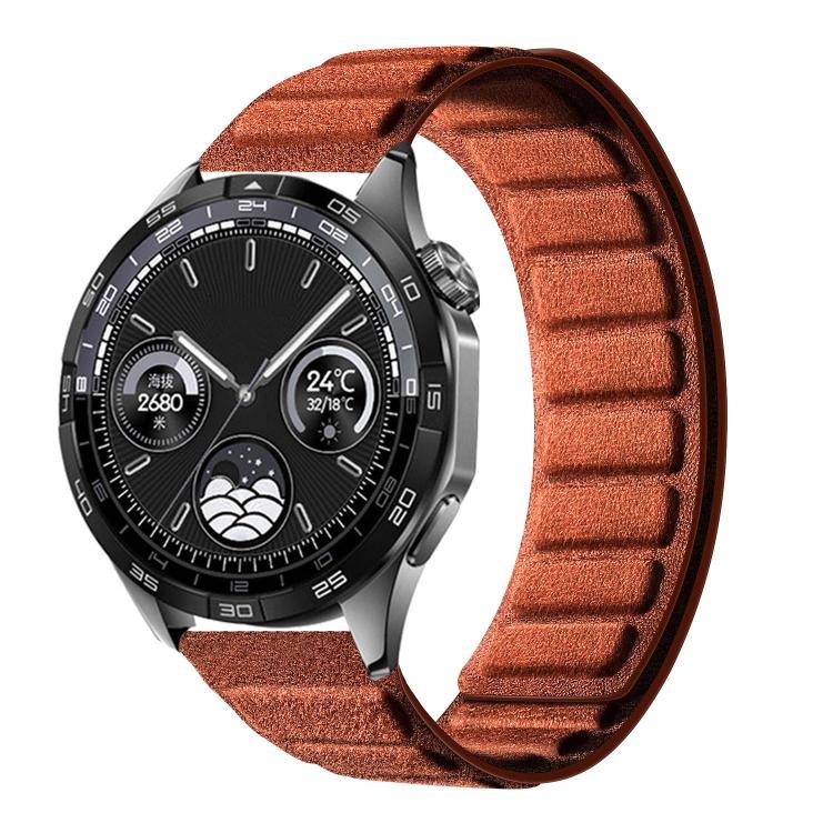 Cinturino per orologio quadrato in pelle scamosciata con chiusura magnetica., 22mm