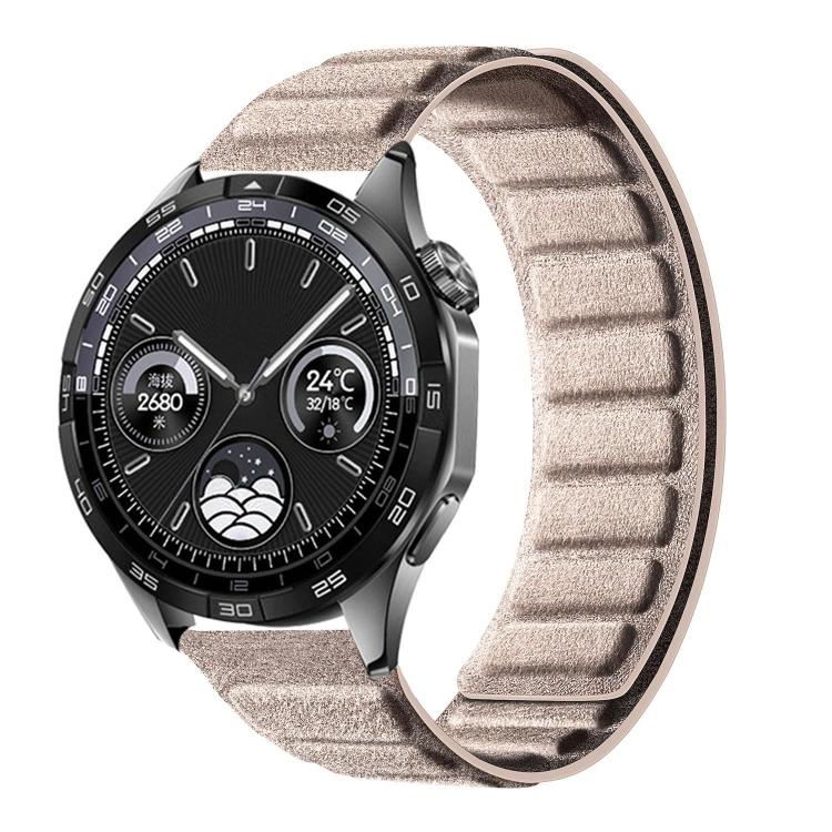 Cinturino per orologio quadrato in pelle scamosciata con chiusura magnetica., 22mm