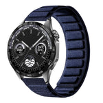 Cinturino per orologio quadrato in pelle scamosciata con chiusura magnetica., 22mm