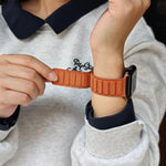 Cinturino per orologio quadrato in pelle scamosciata con chiusura magnetica., For Apple Watch 46mm / 49mm / 45mm / 44mm, For Apple Watch 42mm / 41mm / 40mm / 38mm