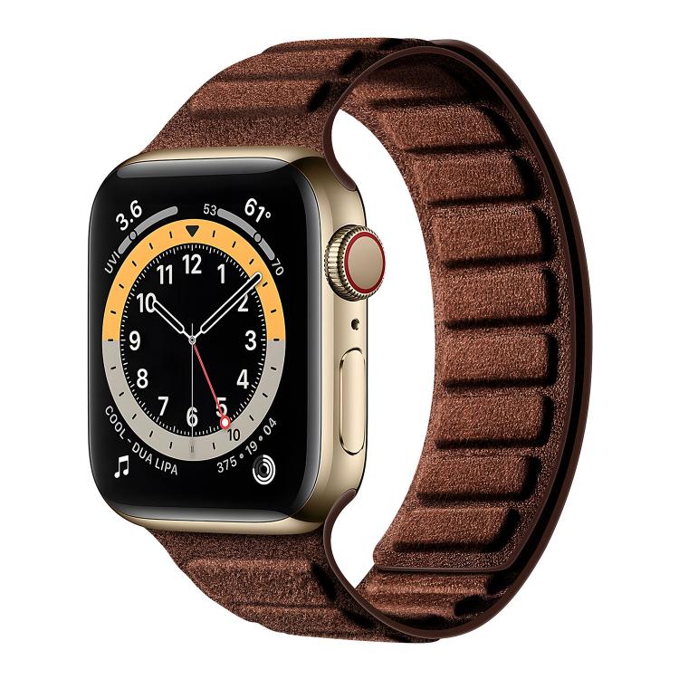 Cinturino per orologio quadrato in pelle scamosciata con chiusura magnetica., For Apple Watch 46mm / 49mm / 45mm / 44mm, For Apple Watch 42mm / 41mm / 40mm / 38mm