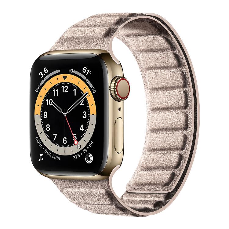 Cinturino per orologio quadrato in pelle scamosciata con chiusura magnetica., For Apple Watch 46mm / 49mm / 45mm / 44mm, For Apple Watch 42mm / 41mm / 40mm / 38mm