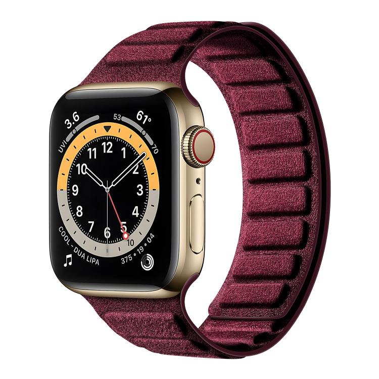 Cinturino per orologio quadrato in pelle scamosciata con chiusura magnetica., For Apple Watch 46mm / 49mm / 45mm / 44mm, For Apple Watch 42mm / 41mm / 40mm / 38mm
