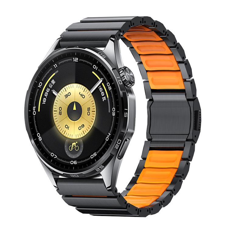 Cinturino per orologio Norman con fibbia magnetica in titanio e silicone, 22mm