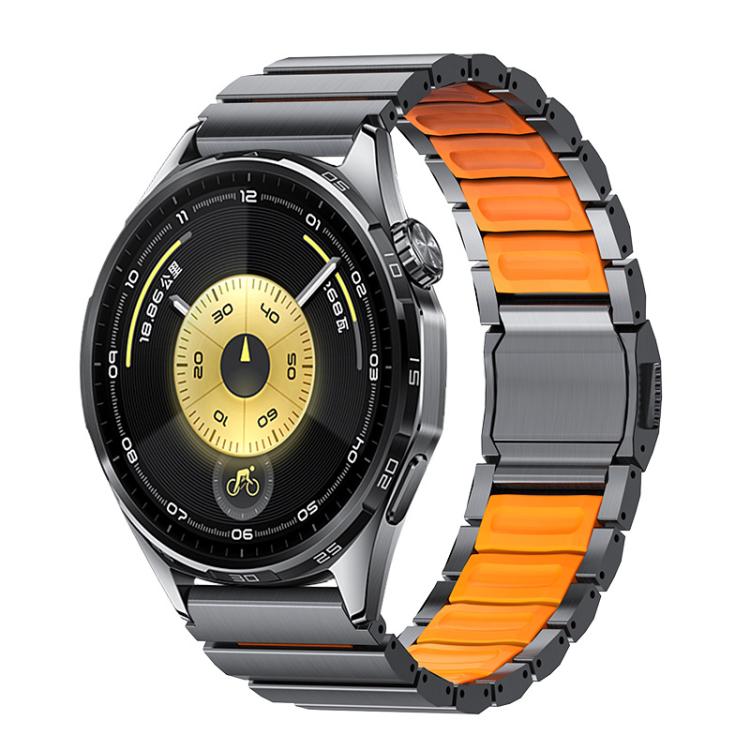 Cinturino per orologio Norman con fibbia magnetica in titanio e silicone, 22mm