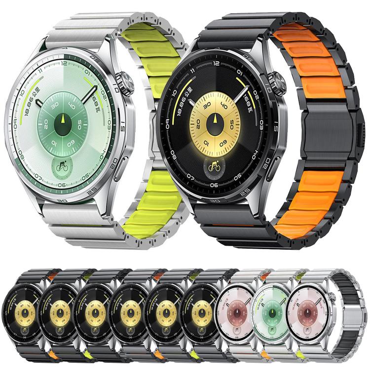 Cinturino per orologio Norman con fibbia magnetica in titanio e silicone, 22mm