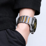 Cinturino per orologio Norman con fibbia magnetica in titanio e silicone, 22mm