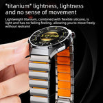 Cinturino per orologio Norman con fibbia magnetica in titanio e silicone, 22mm
