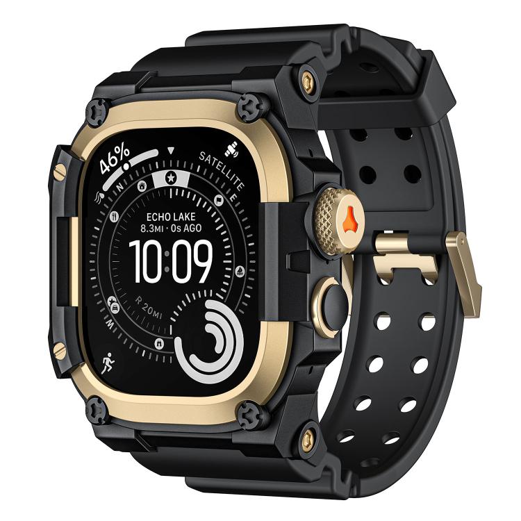 Custodia protettiva in metallo, cinturino per orologio in TPU monopezzo, For Apple Watch Ultra 3 / Ultra 2 / Ultra 1 49mm