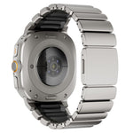 Cinturino per orologio in acciaio inossidabile con fibbia magnetica e perlina singola in silicone., For Samsung Galaxy Watch Ultra 47mm / Ultra 2025