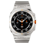 Cinturino per orologio in acciaio inossidabile con fibbia magnetica e perlina singola in silicone., For Samsung Galaxy Watch Ultra 47mm / Ultra 2025