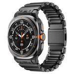 Cinturino per orologio in acciaio inossidabile con fibbia magnetica e perlina singola in silicone., For Samsung Galaxy Watch Ultra 47mm / Ultra 2025