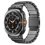 Cinturino per orologio in acciaio inossidabile con fibbia magnetica e perlina singola in silicone., For Samsung Galaxy Watch Ultra 47mm / Ultra 2025