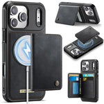 Custodia per telefono CaseMe serie Me80 con portafoglio rimovibile, protezione magnetica RFID e pelle vegana., For iPhone 17e / 16e, For iPhone 17 Pro Max, For iPhone 17 Pro, For iPhone 17