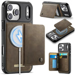 Custodia per telefono CaseMe serie Me80 con portafoglio rimovibile, protezione magnetica RFID e pelle vegana., For iPhone 17e / 16e, For iPhone 17 Pro Max, For iPhone 17 Pro, For iPhone 17