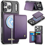 Custodia per telefono CaseMe serie Me80 con portafoglio rimovibile, protezione magnetica RFID e pelle vegana., For iPhone 17e / 16e, For iPhone 17 Pro Max, For iPhone 17 Pro, For iPhone 17