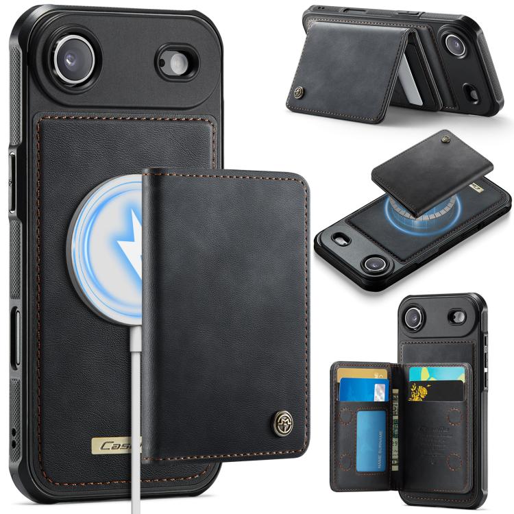 Custodia per telefono CaseMe serie Me80 con portafoglio rimovibile, protezione magnetica RFID e pelle vegana., For iPhone Air, For iPhone 16 Pro Max, For iPhone 16 Pro, For iPhone 16 Plus