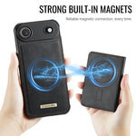 Custodia per telefono CaseMe serie Me80 con portafoglio rimovibile, protezione magnetica RFID e pelle vegana., For iPhone Air, For iPhone 16 Pro Max, For iPhone 16 Pro, For iPhone 16 Plus