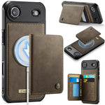 Custodia per telefono CaseMe serie Me80 con portafoglio rimovibile, protezione magnetica RFID e pelle vegana., For iPhone Air, For iPhone 16 Pro Max, For iPhone 16 Pro, For iPhone 16 Plus