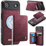 Custodia per telefono CaseMe serie Me80 con portafoglio rimovibile, protezione magnetica RFID e pelle vegana., For iPhone Air, For iPhone 16 Pro Max, For iPhone 16 Pro, For iPhone 16 Plus