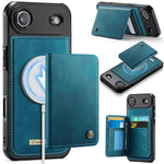 Custodia per telefono CaseMe serie Me80 con portafoglio rimovibile, protezione magnetica RFID e pelle vegana., For iPhone Air, For iPhone 16 Pro Max, For iPhone 16 Pro, For iPhone 16 Plus