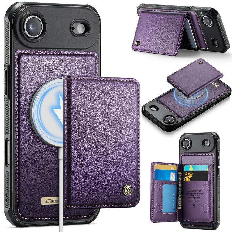 Custodia per telefono CaseMe serie Me80 con portafoglio rimovibile, protezione magnetica RFID e pelle vegana., For iPhone Air, For iPhone 16 Pro Max, For iPhone 16 Pro, For iPhone 16 Plus