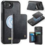 Custodia per telefono CaseMe serie Me80 con portafoglio rimovibile, protezione magnetica RFID e pelle vegana., For iPhone 17e / 16e, For iPhone 17 Pro Max, For iPhone 17 Pro, For iPhone 17