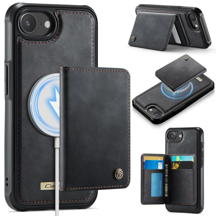 Custodia per telefono CaseMe serie Me80 con portafoglio rimovibile, protezione magnetica RFID e pelle vegana., For iPhone 17e / 16e, For iPhone 17 Pro Max, For iPhone 17 Pro, For iPhone 17