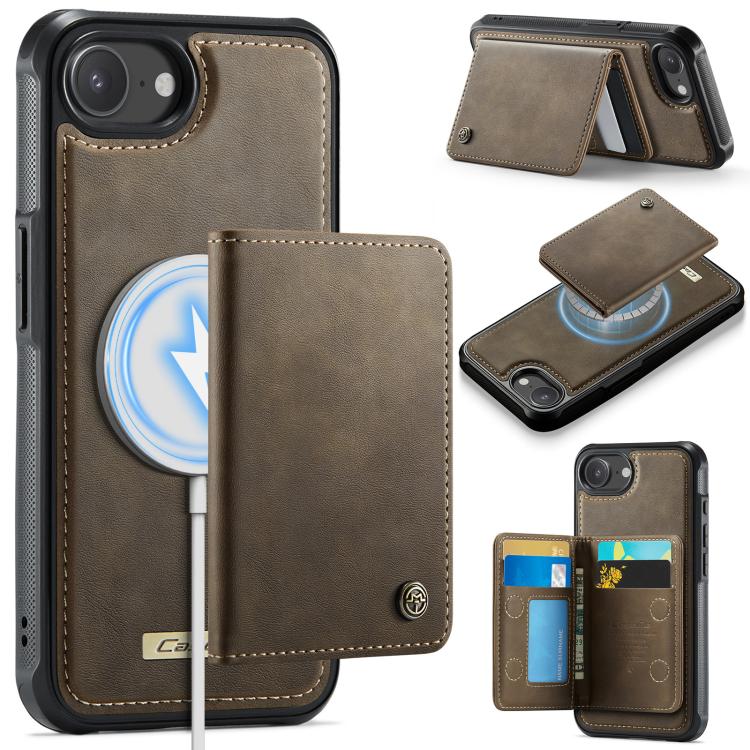 Custodia per telefono CaseMe serie Me80 con portafoglio rimovibile, protezione magnetica RFID e pelle vegana., For iPhone 17e / 16e, For iPhone 17 Pro Max, For iPhone 17 Pro, For iPhone 17