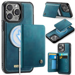 Custodia per telefono CaseMe serie Me80 con portafoglio rimovibile, protezione magnetica RFID e pelle vegana., For iPhone 16, For iPhone 15 Pro Max, For iPhone 15 Pro, For iPhone 15 Plus / 14 Plus