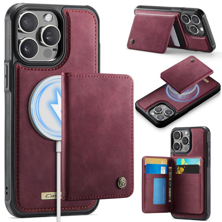 Custodia per telefono CaseMe serie Me80 con portafoglio rimovibile, protezione magnetica RFID e pelle vegana., For iPhone 15, For iPhone 14, For iPhone 14 Pro, For iPhone 14 Pro Max